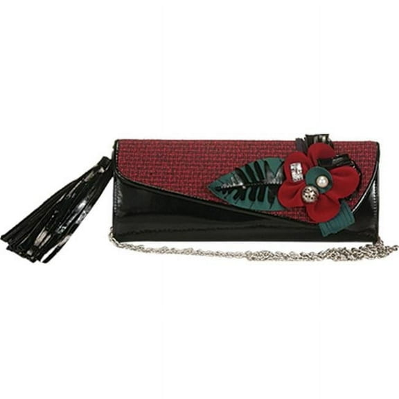 Yasi-1-Bk-Red Chic Camel Criss Crossbody Adjustable Strap Womens Tote Bag