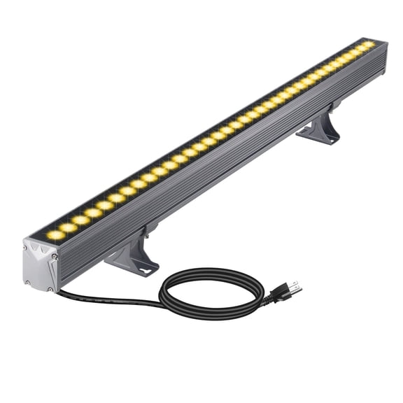 Yasotek LED Wall Washer Light with RF Remote, 36W Landscape Linear Light Bar, 3.2ft/40 120V for Indoor Outdoor Building, Weddings, Commercial Lighting