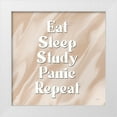 thumbnail image 1 of Yass Naffas Designs 15x15 White Modern Wood Framed Museum Art Print Titled - Eat-Sleep-Repeat, 1 of 4