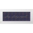 thumbnail image 1 of Yass Naffas Designs 18x9 White Modern Wood Framed Museum Art Print Titled - Sleep-Study-Repeat, 1 of 4