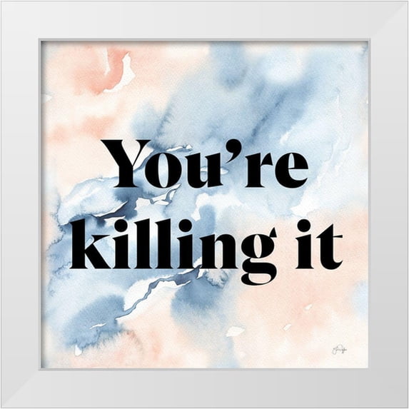 Yass Naffas Designs 20x20 White Modern Wood Framed Museum Art Print Titled - Youre Killing It
