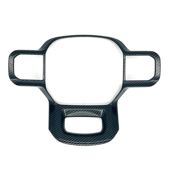 Yassdwbn 1 x Carbon Fiber Look Steering Wheel Cover Trim For Ford F150 F-150 2021-2024