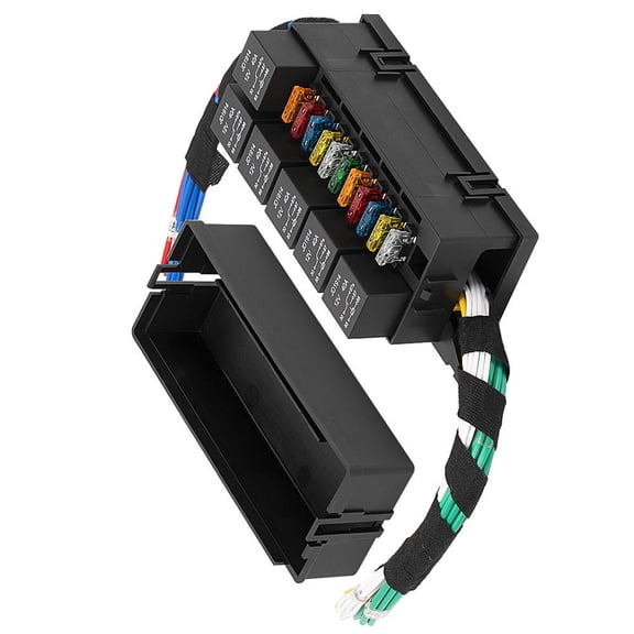 Yassdwbn 11 Way Relay Fuse Box With 11 Fuses and 6 5-Pin 12V 40A Relay Waterproof Cover