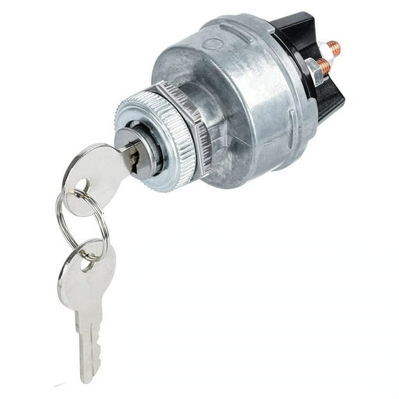 Yassdwbn 12V Universal Engine Ignition Rotary Switch w/ 2Keys 4 Position On Off Start ACC