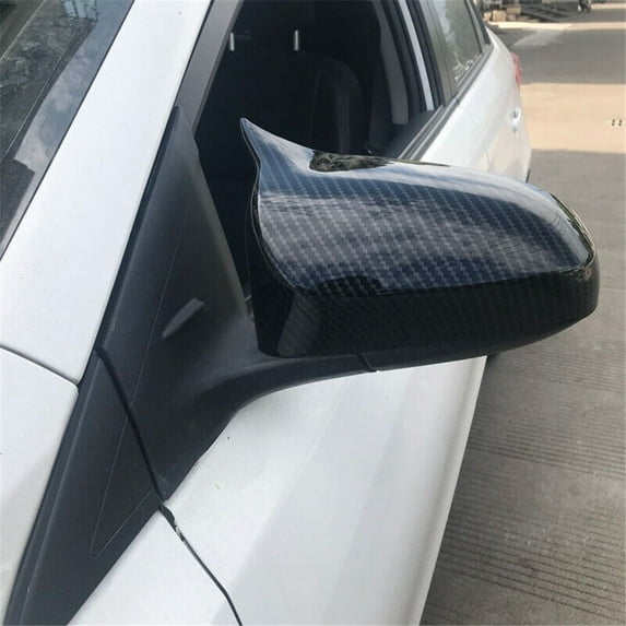 Yassdwbn 1Pair Car OX Horn Side Rearview Mirror Cover Cap For Toyota Corolla 2014-2018