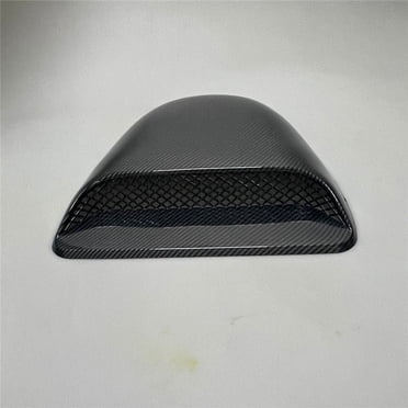 Carbon Fiber Look Hood Scoop Vent - Self-Adhesive Air Flow Intake Cover - Universal Fit