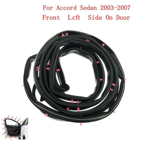Yassdwbn 1x Front Left Replace Door Rubber Seal WeatherStrip For ACCORD Sedan 72365SDAA01