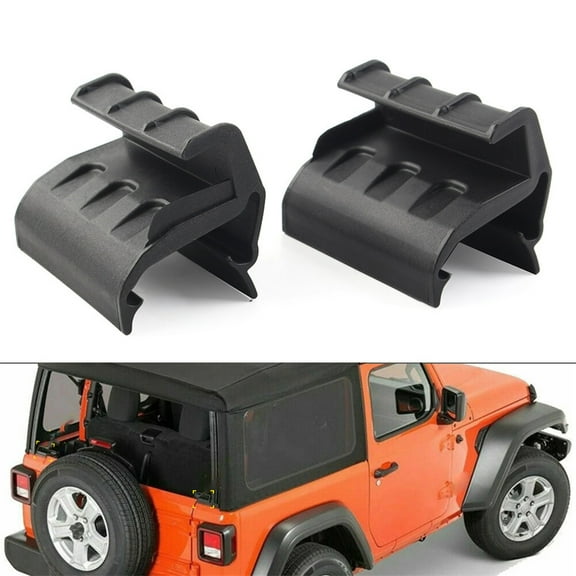 Yassdwbn 2x Car Soft Top Rear Window Retaining Clips For Jeep Wrangler JK JKU 2007-2018