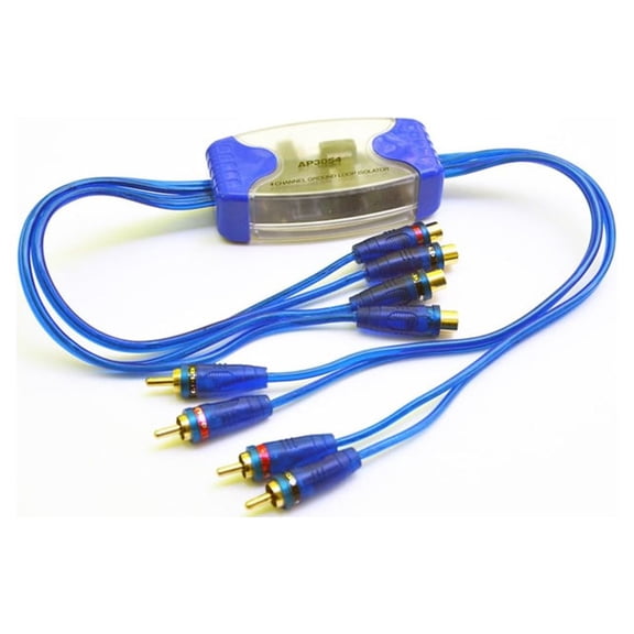 Yassdwbn 50W 4-Channel Car Stereo RCA Audio Noise Filter Suppressor Ground Loop Isolator