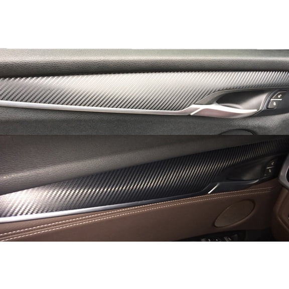 Yassdwbn Matte Carbon Fiber Look Car Interior Trim Decal Sticker For BMW X5 F15 2008-2018