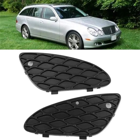 Yassdwbn Pair Left+Right Front Bumper Cover Mesh Grille For Mercedes E-class W211 2003-06