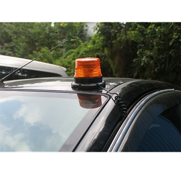 Yassdwbn Universal LED Emergency Strobe Light Car Amber Flasher Lamp Magnetic Plug & Play