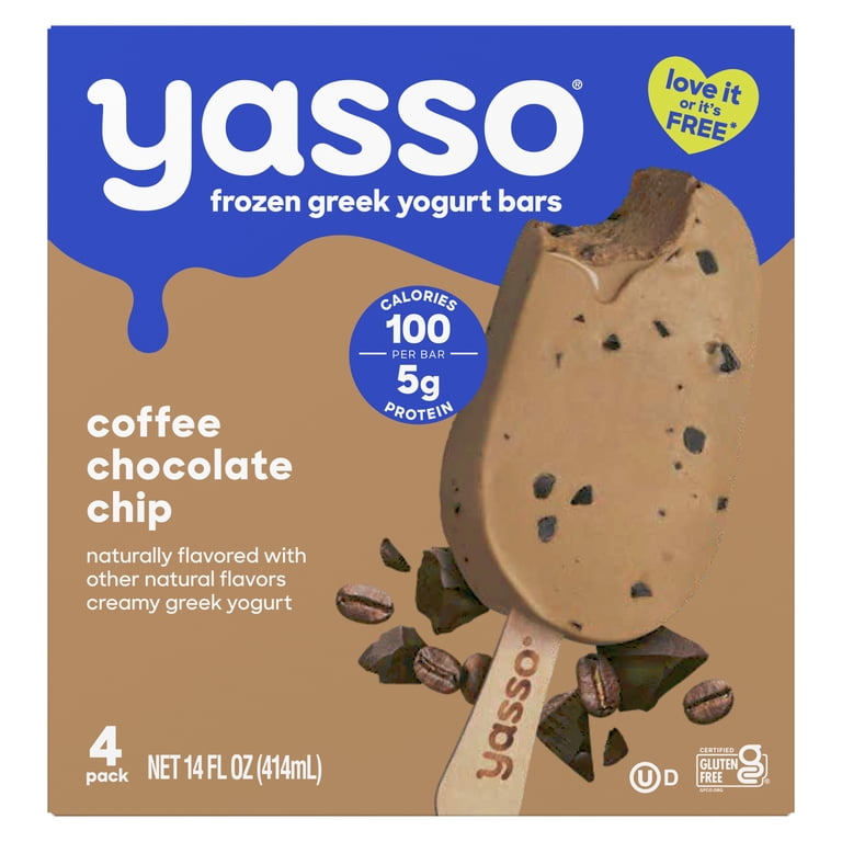 ターコイズ8、キャメル7、エメラルド3、グリス1kg Yasso Frozen Coffee Chocolate Chip Greek Yogurt Bars, Kosher