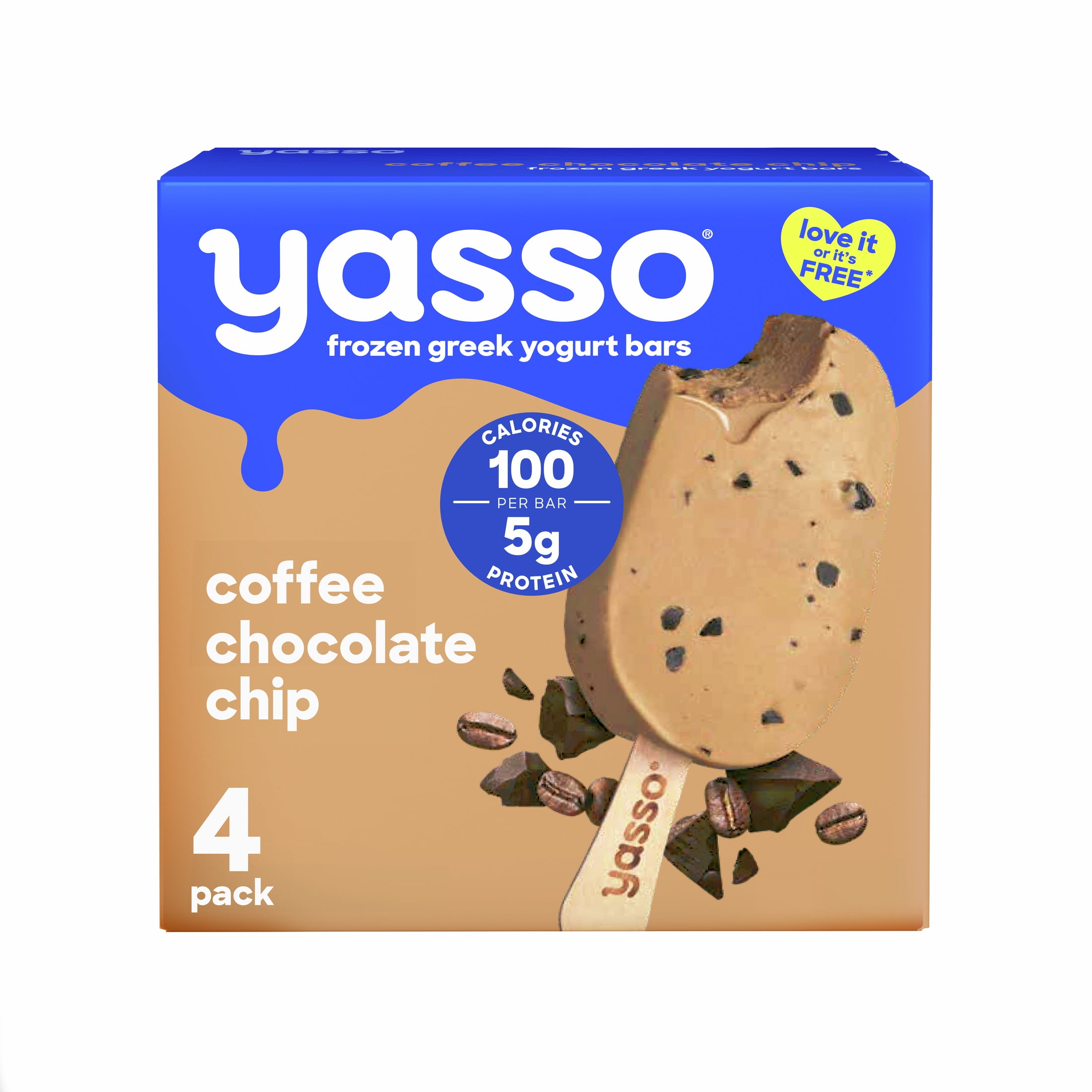 Yasso Frozen Greek Yogurt Bars Coffee Chocolate Chip Bars 3.5fl oz