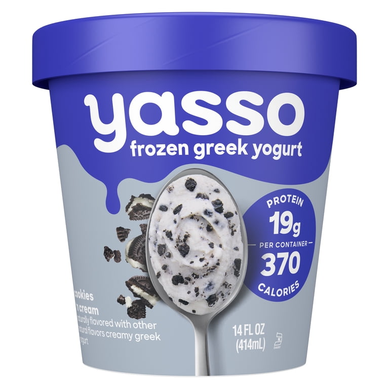 Yasso Cookies and Cream Frozen Greek Yogurt, 14 fl oz - Walmart.com