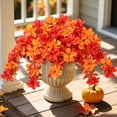 thumbnail image 1 of Yastouay 2 pcs Fall Flowers for Outdoors, UV Resistant Fake Mums Artificial Flowers for Planter Garden Porch Patio Fall Decor(Yellow,Orange), 1 of 7
