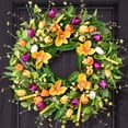 thumbnail image 1 of Yastouay 24 inch Spring Wreaths for Front Door, Artificial Tulip Summer Door Wreath for Farmhouse Home Porch Decor, 1 of 10