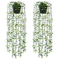 thumbnail image 1 of Yastouay 2Pcs Artificial Hanging Potted Plants Indoor Fake Greenery Eucalyptus Potted Plants for Wall Decor, 1 of 7