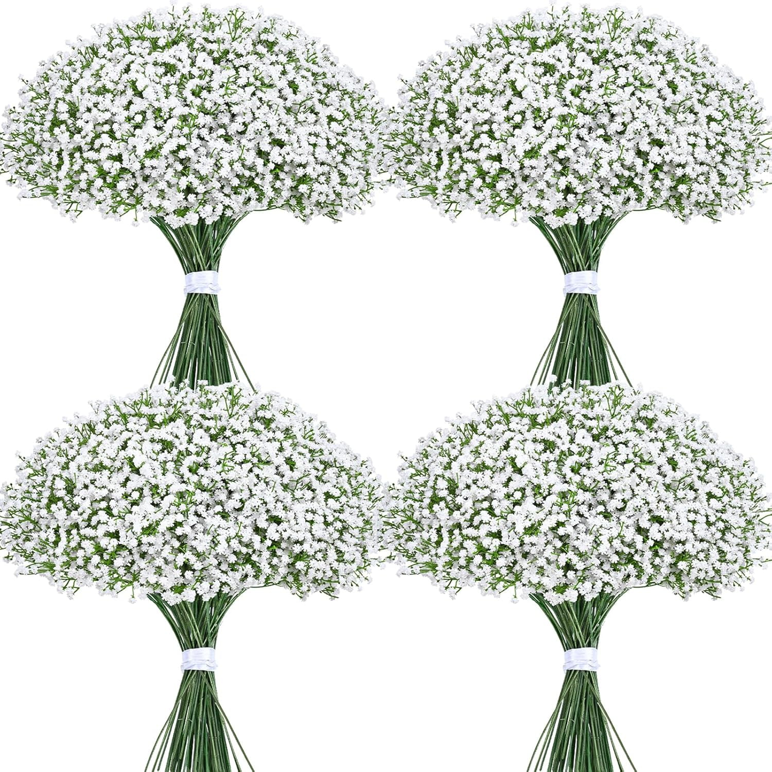 Yastouay Babys Breath Artificial Flowers, 30 Pcs White Baby Breath ...