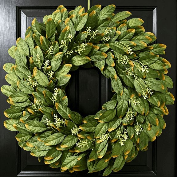 Yastouay 26" Fall Wreath for Front Door,Fall Decor Wreath Large with Eucalyptus Outdoor for Home