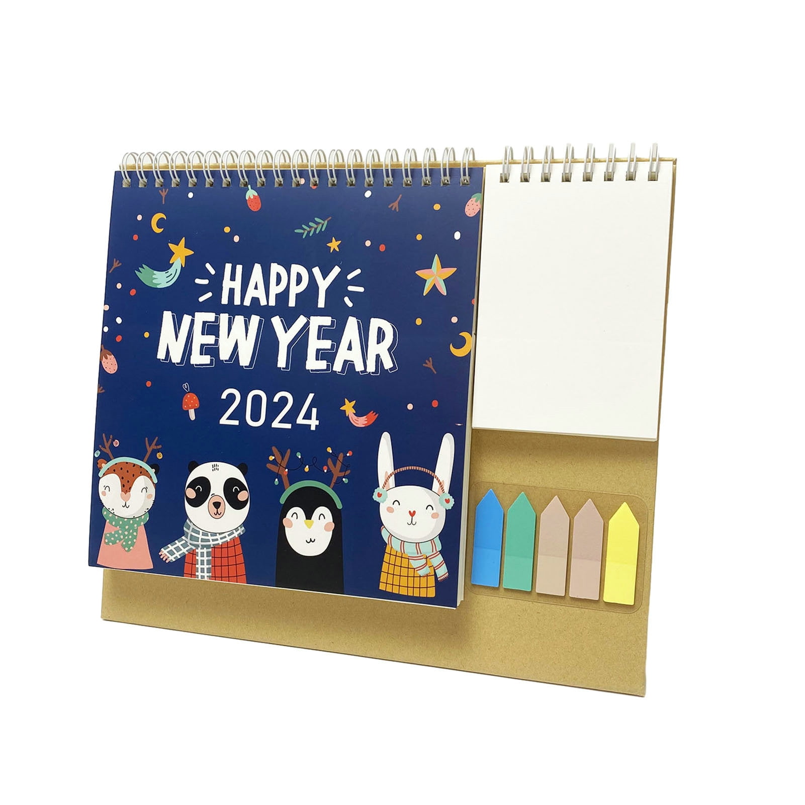 Yasu Spiral Binding Desk Calendar 2025 Desktop Calendar 2025 English