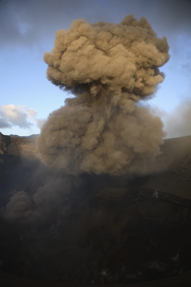 Yasur eruption Tanna Island Vanuatu Canvas Art - Martin RietzeStocktrek Images (23 x 34)