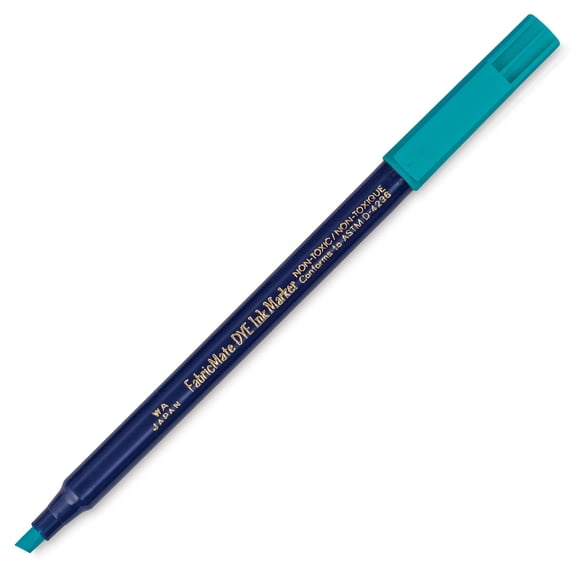 Yasutomo FabricMate Dye Ink Marker - Peacock Blue, Chisel Tip, Marker