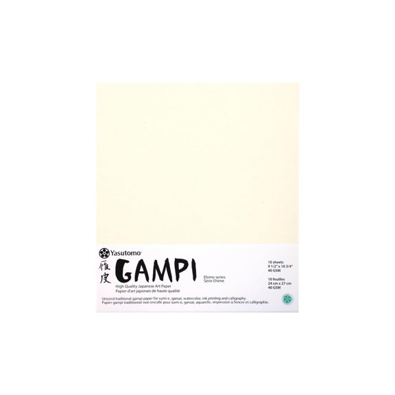 Yasutomo Gampi Art Paper, 9.5 x 10.75, 10 Sheets
