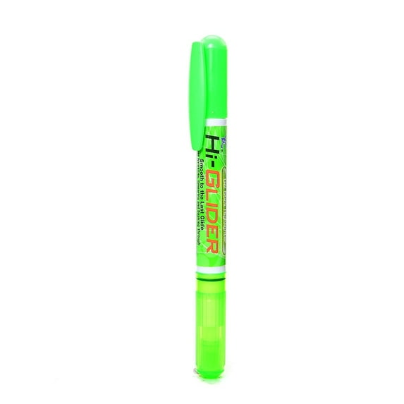 Yasutomo Hi-Glider Gel Stick Highlighters Bullet Tip Green 15/Pack (00746-PK15)