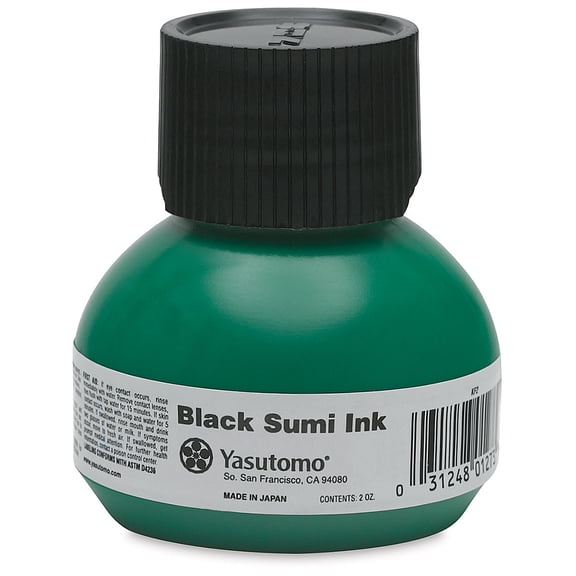 Yasutomo Liquid Sumi Ink, Black, 2 oz.