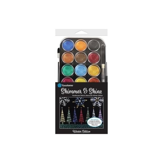 Yasutomo PWCSK2 Winter Pearlescent Paint & Stencil Kit
