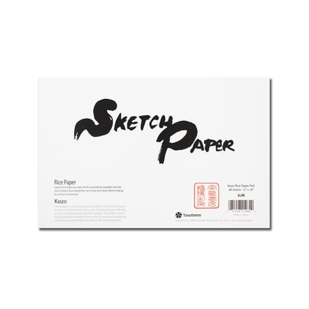 Yasutomo Sumi-E Painting & Sketch Pad, Kozo, 12in x 17.5in