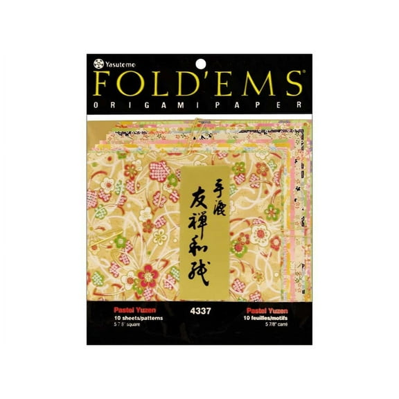 Yasutomo Yuzen Origami Papers - 5-7/8" x 5-7/8", Pastel, 10 Sheets