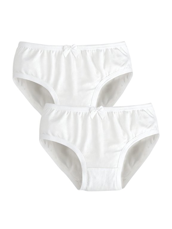 2 Pack Reusable Cotton Toddler Diaper Cover Underwear, Breathable Leakproof Potty Training Pants for Baby Girls