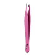 Yatagan Sharp Tip Tweezers with Slanted Bit, Pink