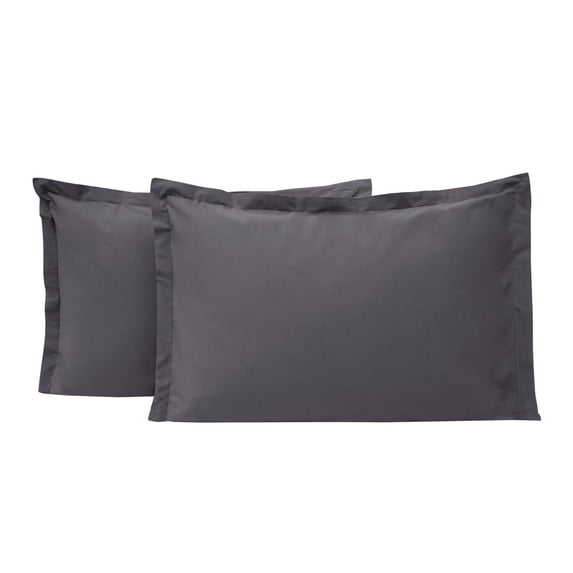 Yatas Bedding 01617623 2 Piece 20 x 26 in. Queen Size Penny Pillow Case - Anthracite