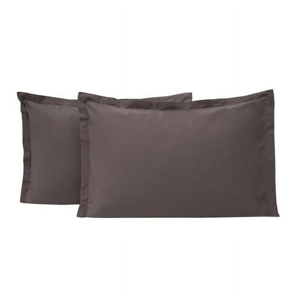 Yatas Bedding 01617624 2 Piece 20 x 30 in. Queen Size Penny Pillow Case - Anthracite