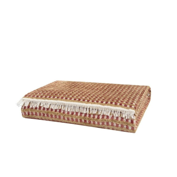 Yatas Bedding 50X60" Wren Throw - Rose Color/Camel