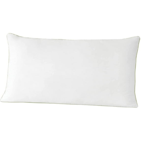 Yatas Bedding Bamboo 20" x 36" Cotton King Pillow in White Finish