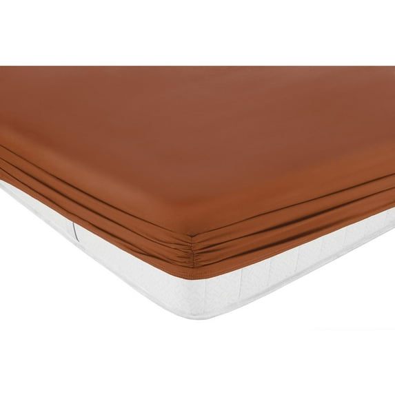 Yatas Bedding King Size Penny Flat Sheet - Brick Red