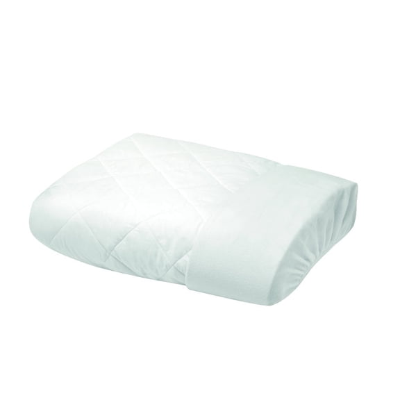 Yatas Bedding Twin XL Size Quilted Fitted Mattress Protector, Machine washable, Superior protection and comfort , Cotton breathable top and Fluffy filling, Fitted 15'' deep pocket, White