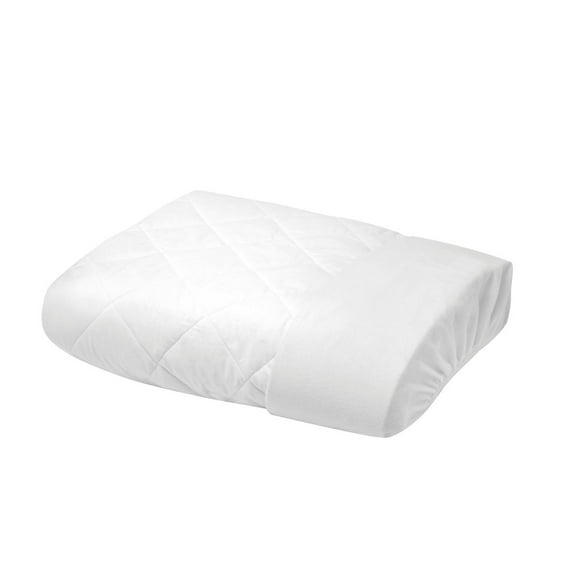 Yatas Bedding Perle 76 x 80" Cotton King Mattress Protector in White