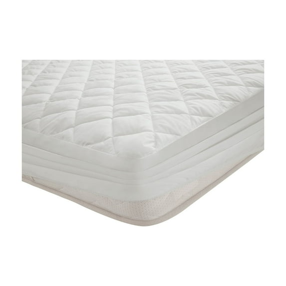 Yatas Bedding Suprelle 95 59 x 79" Cotton Queen Mattress Protector in White