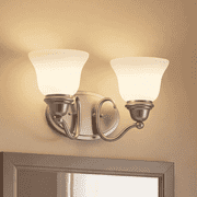 Yates 2-Light Bathroom Vanity Light in Pewter