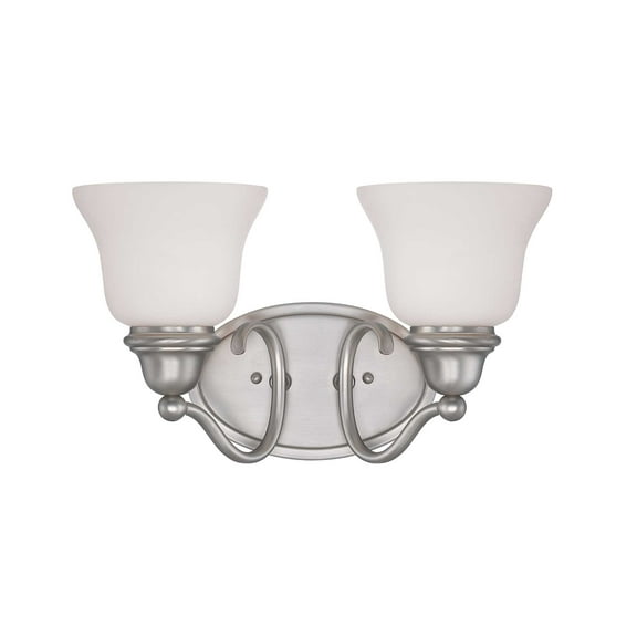 Yates 2-Light Bathroom Vanity Light in Pewter
