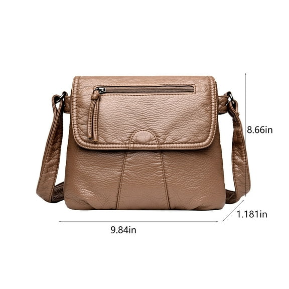 ‌Yatlte 10" Genuine Leather Crossbody Bag for Women - RFID Blocking Shoulder Purse with 8 Pockets, Adjustable Strap for Work/Travel‌