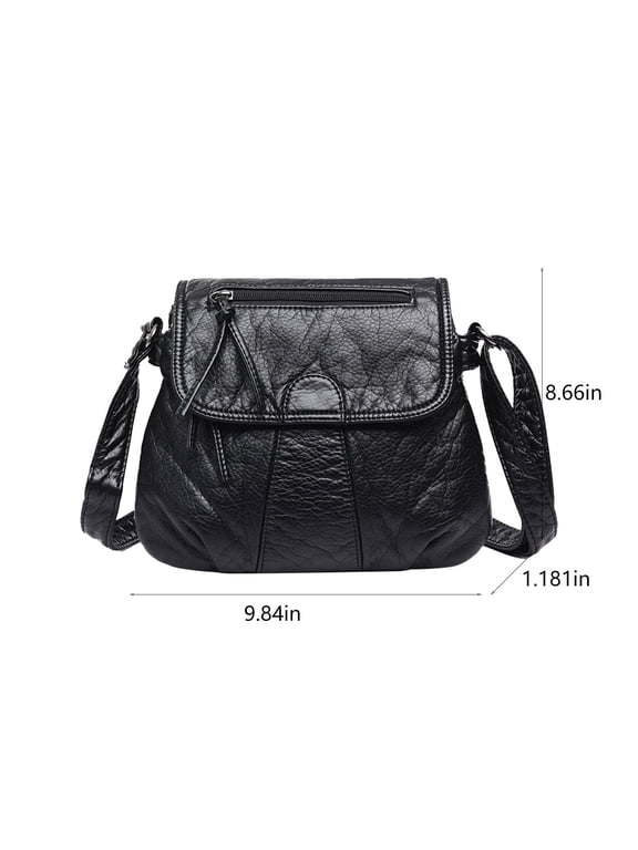 Yatlte 10" Genuine Leather Crossbody Bag for Women - RFID Blocking Shoulder Purse with 8 Pockets, Adjustable Strap for Work/Travel