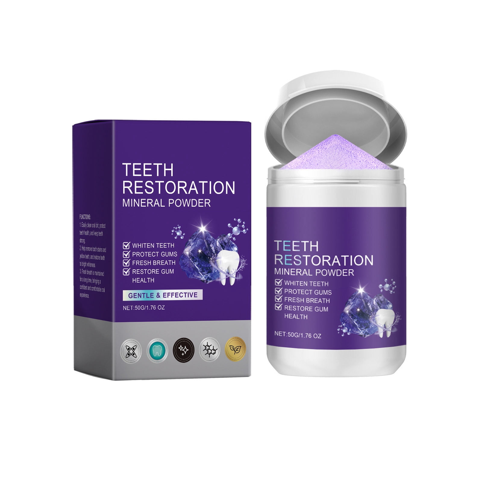 Yatlte 5D White Tooth Powder, 50g/1.764oz, Teeth Whitening to Reduce ...