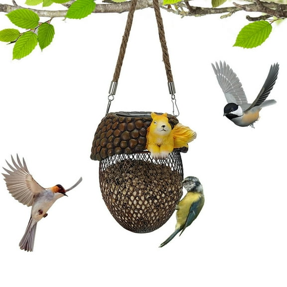 Yatlte Acorn Bird Feeder, Sturdy Squirrel Proof Outdoor Garden Hanging Wild Bird Feeders, for Woodpeckers, Titmice, Nuthatches, Chickadees, Jays and More