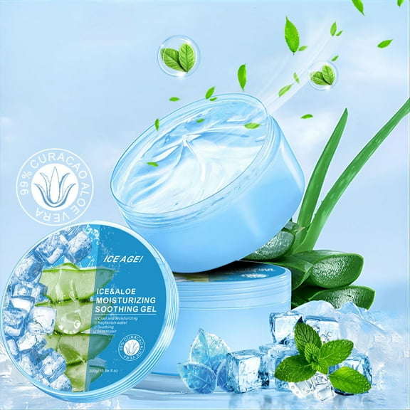 Yatlte Aloe Vera Gel for Face & Body, Aloe Gel from Freshly Cut Leaves, Fast Absorbing & Non-Sticky, Deep Hydration & Moisturizing for Dry Skin, Sunburn Relief, After Shave, Hair & Scalp Care
